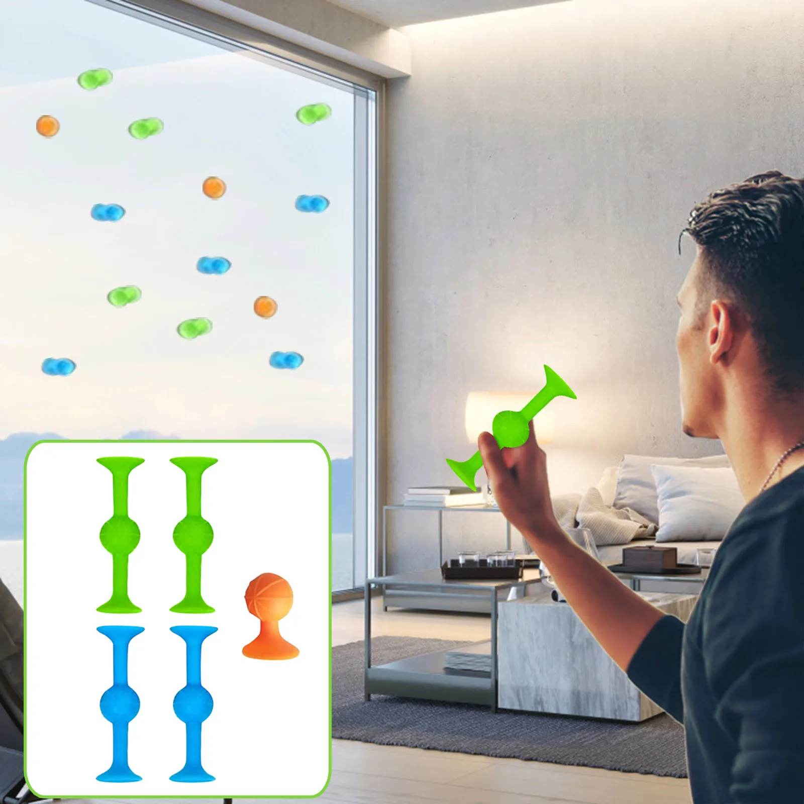 

2021 Sucker Toys Silicone Target Marker Fun Toy Set for Outdoor Competitive Games Interactive Family Toy for Glass Metal Plastic