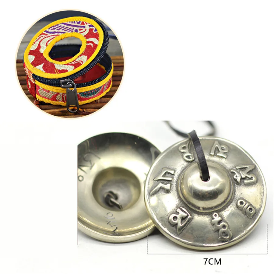 7 см Средний Бронзовый непальский пение ручной работы Колокольчик для йоги