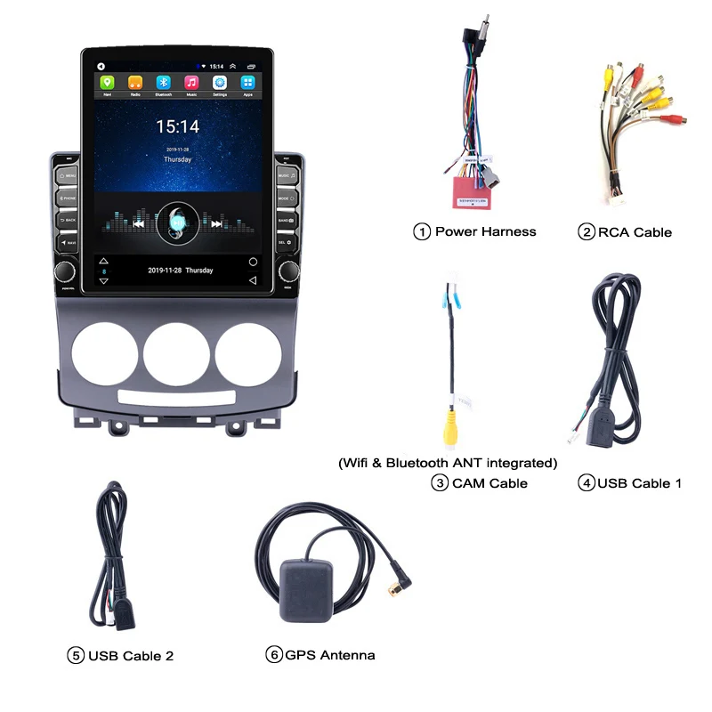 

For Old Mazda5 2005-2010 2 Din 9.7 Inch Tesla Screen Android Car Stereo Navigation Radio Bluetooth Car Multimedia Video Player