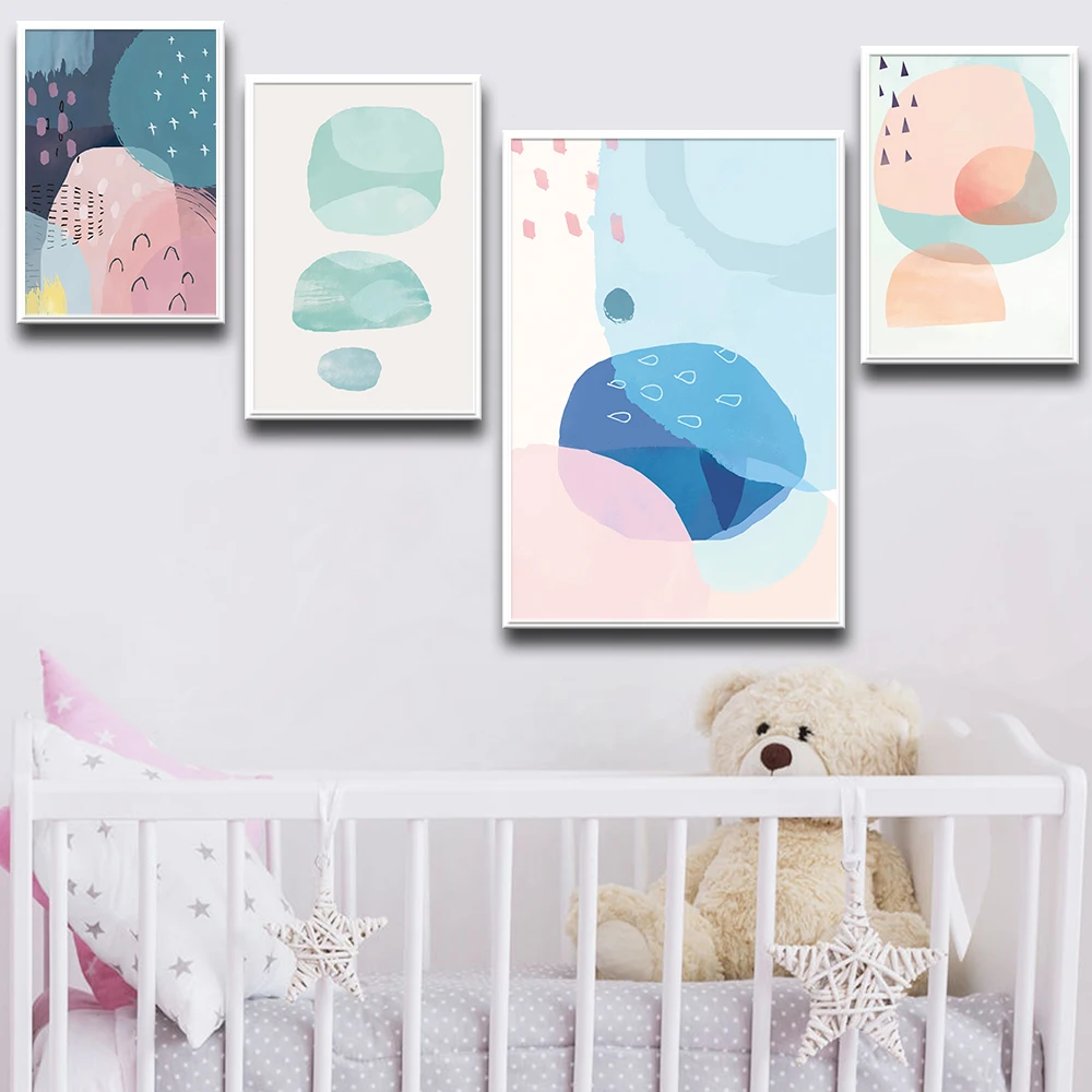 Abstract Xingchuan warm color abstract Canvas Painting Nursery Wall Art Nordic Picture Posters And Prints Living Room Decor | Дом и сад