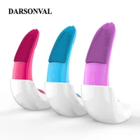 darsonval facial cleansing brushes electric vibration silicone cleansing instrument sonic facial cleansing brush ipx7 waterproof
