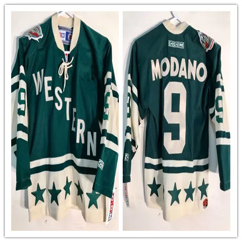 

All-Star Western #9 Mike Modano 19 Joe Sakic MEN'S Hockey Jersey Embroidery Stitched Customize any number and name
