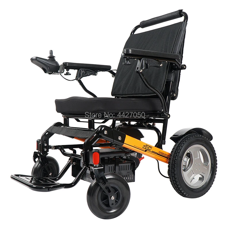 

aluminum alloy double lithium battery travel foldable electric wheelchair, maximum load capacity 150KG
