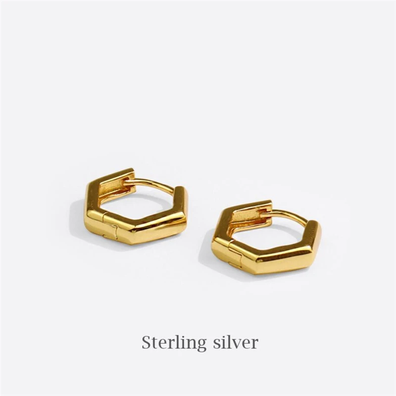 

Sole Memory Geometric Retro Polygon Silver Color Fashion Female Stud Earrings SEA797