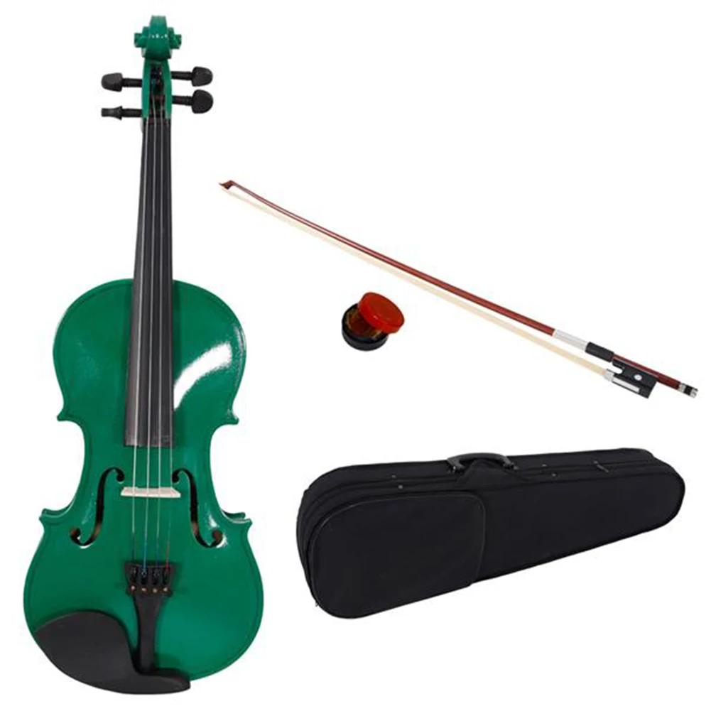 

Acoustic Violin Set 4/4 Case Bow Rosin Strings Guitar For Beginners Shoulder Rest Tuner Musical Instruments With Case
