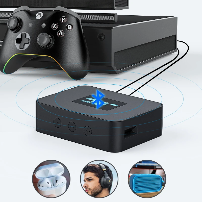 DISOUR CSR 5 0 Bluetooth аудио передатчик APTX HD/LL SPDIF коаксиальный 3 мм AUX OLED Дисплей для ТВ