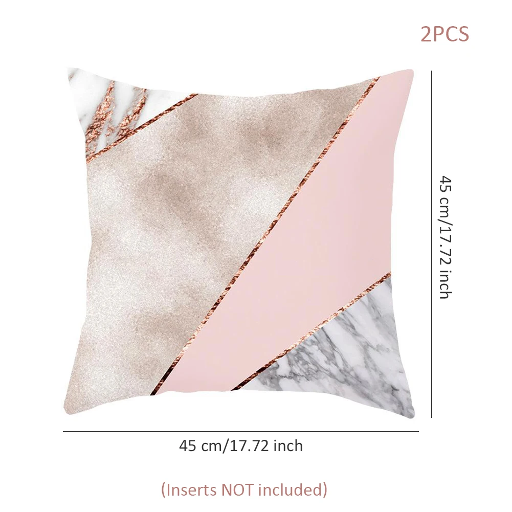 

2PCS Cushion Covers Soft Stylish 45x45cm Square Decorative Pillowcases For Couch Car Cushion Cover Home Living Room Decor