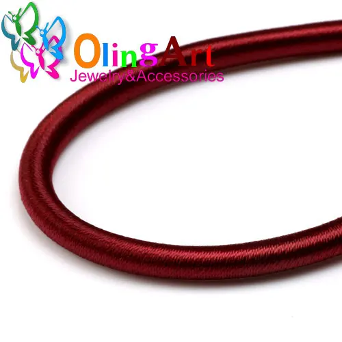 KX 46cm 5mm PT24 5 мм 46 см мягкий искусственный шелк различные материалы/несколько цветов шнур полые резиновые DIY ожерелье браслет ювелирных изделий - Цвет: KX 46cm 5mm PT24