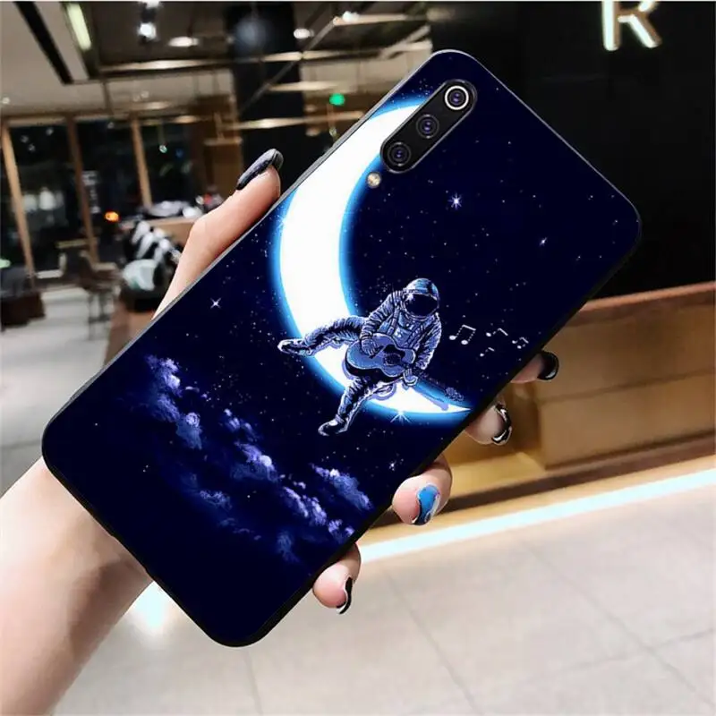 NBDRUICAI космический астронавт мягкий силиконовый черный чехол для телефона Huawei Honor 30 20 10 9 8 8x 8c v30 Lite view