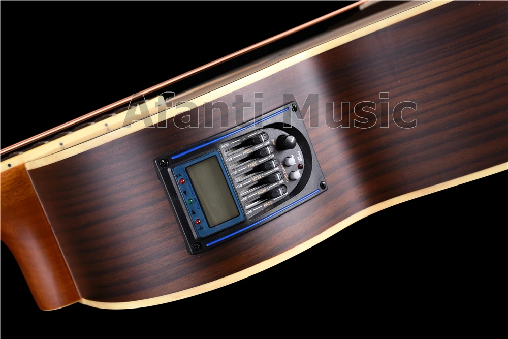 Afanti музыка ели и палисандр бас акустическая гитара с эквалайзером (ABG 115S)|Гитары| |
