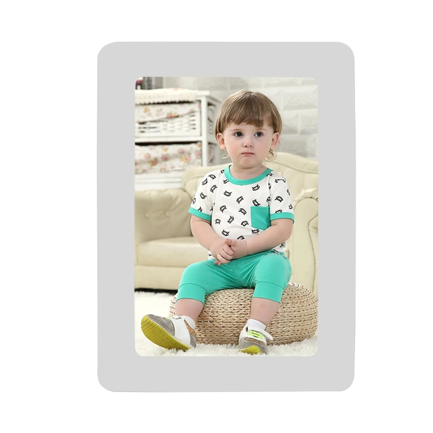 2 шт. 5 дюймовые однослойные рамки ПВХ магнитные фоторамки для холодильника