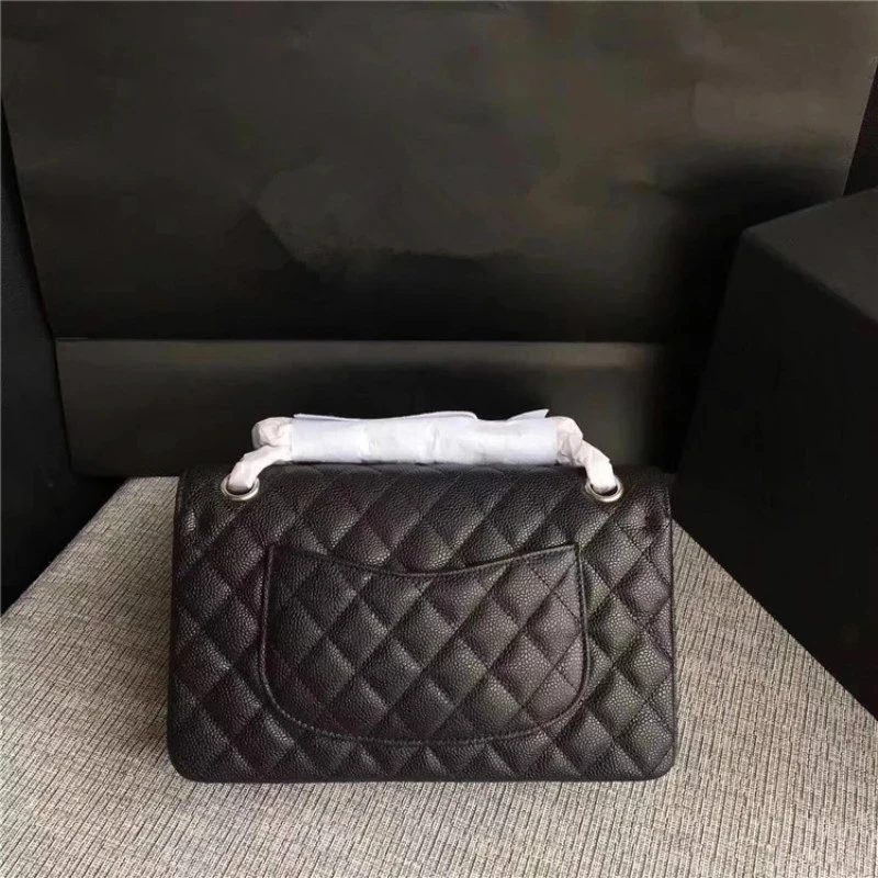 

Luxury Brand Bags For Women 2021 Designer Caviar CrossBody Shoulder Chains Bag Top Quality Lambskin Leather Double Flap Bag 25cm