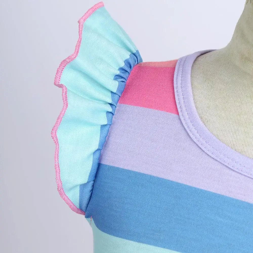 Летнее платье с цветочным рисунком для маленьких девочек Платье принцессы до