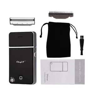 Триммер для бороды CkeyiN мужской, карманный, с зарядкой от USB, электробритва