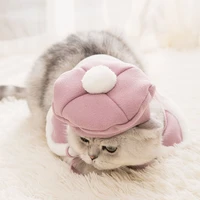pink beret and cape suit pet cat and dog clothes christmas easter clothes pet equipment comfortable fabric cute pet suit