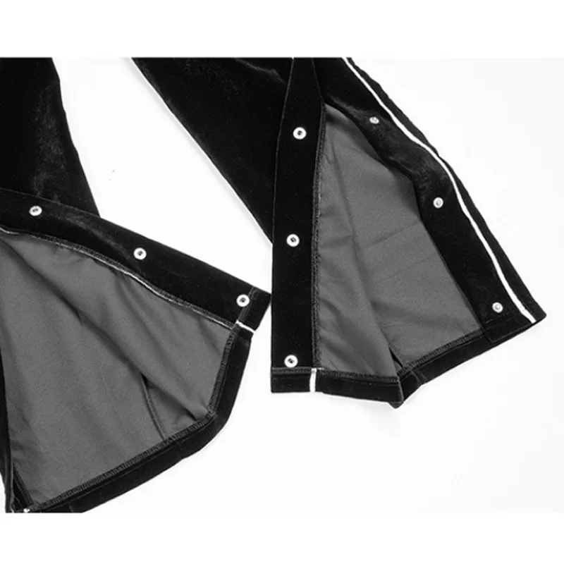 

Aolamegs Retro Men's Pants Side Fully Buttoned Trousers Sports Couple Casual Pants High Street Hip Hop Streetwear Spring Summer