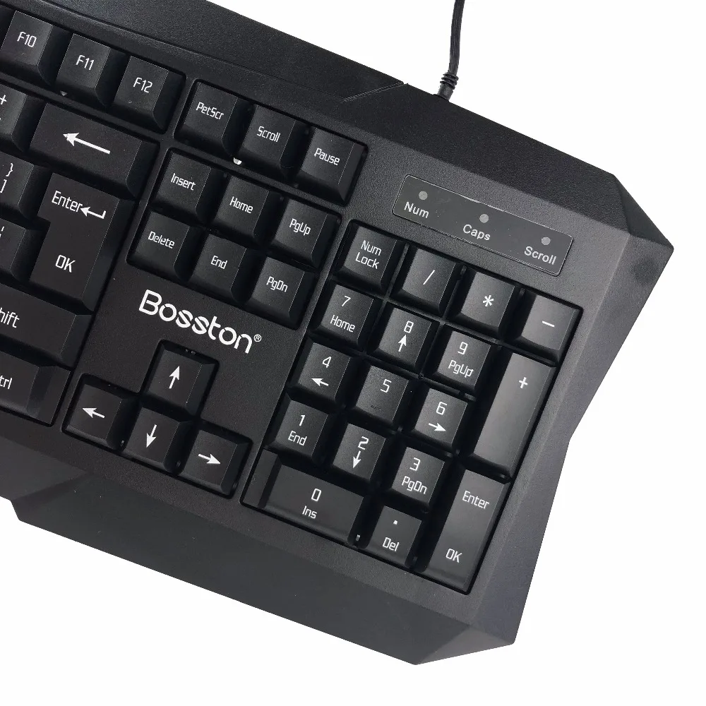 Клавиатура и мышь Bosston 104 клавиш USB проводная клавиатура с мышью для настольного