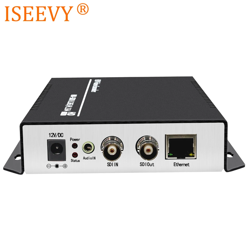 ISEEVY H.265 H.264 SDI видеокодер к IP лентам поддержка RTMP RTMPS RTSP UDP RTP SRT HTTP и Facebook Youtube