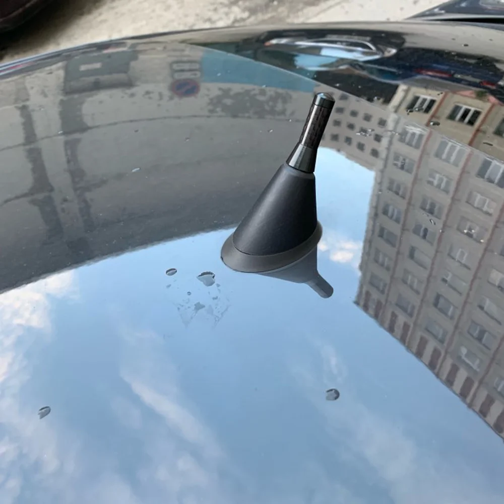 Короткая антенна 3 5 см из углеродного волокна радиоантенна для Peugeot 206 207 307 308 408 508
