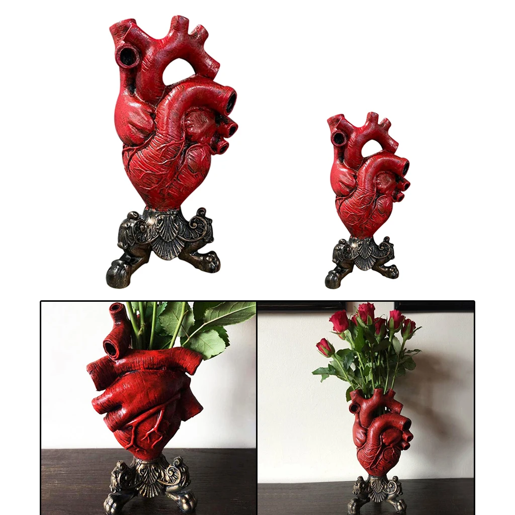 

Modern Heart Flower Vase Craft Planter Pot Home Kitchen Living Room Decor