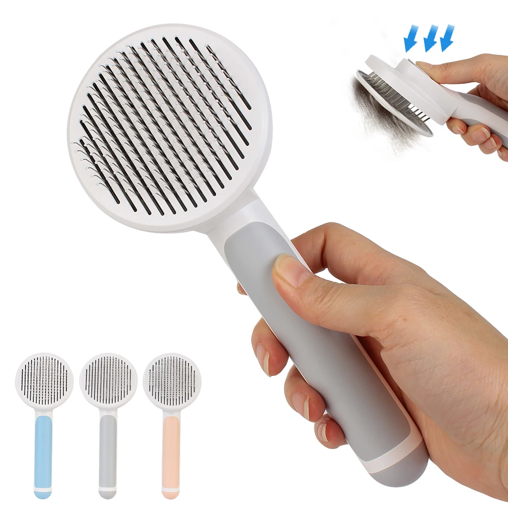 

Self Cleaning Brush Pet Comb Pet Accessories Cleaning and Beauty Products Cat Hair Cleaner Plastic