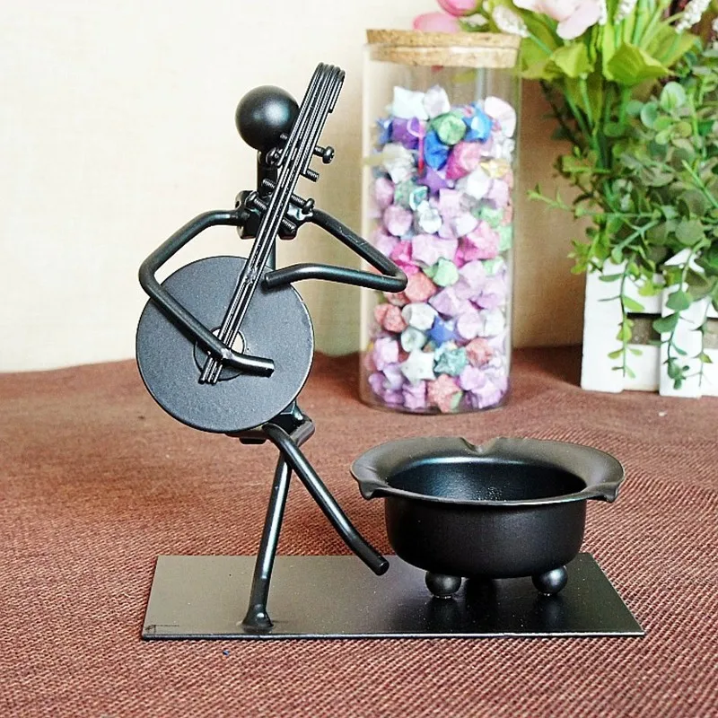 

Home Decoration Handicraft Alloy Simulated Cartridge Case Music iron man Pure Manual Model Ashtray Keepsake Gift