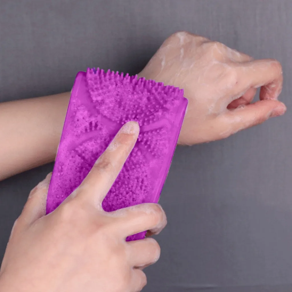 Magic Silicone Brushes Bath Towels Rubbing Back Mud Peeling Body Massage Shower Extended Scrubber Skin Clean Brushes#50 | Дом и сад