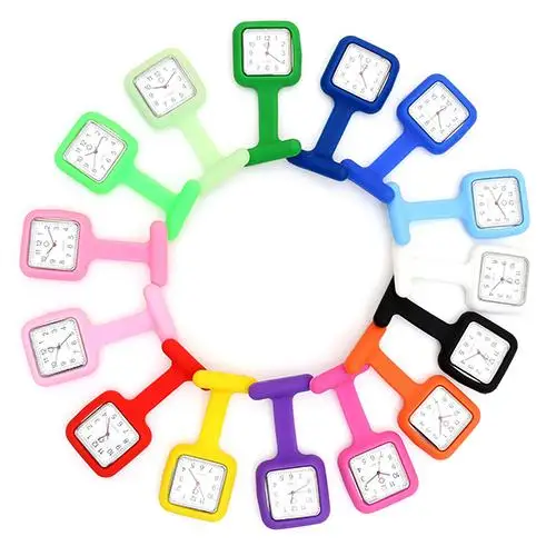 2020 силиконовые часы брелок для медсестер туника с брошью бесплатной батареей