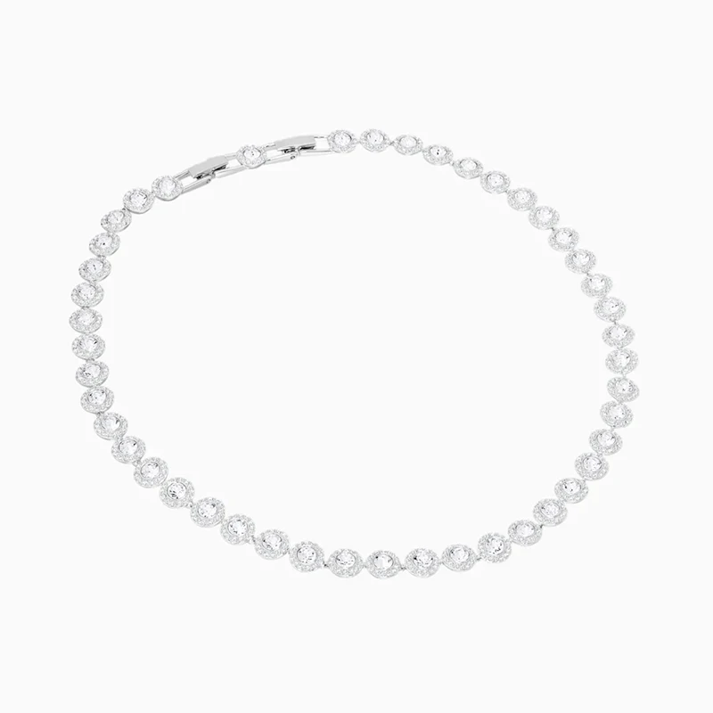

Fashion Jewelry SWA New ANGELIC NECKLACE Elegant And Charming White Round Crystal Decoration Female Trend Romantic Jewelry Gift
