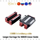 Заводская розетка взаимозаменяемые с HIWIN линейные рельсы 20 мм линейные подшипники HGH20HA  HGW20HC для частей cnc