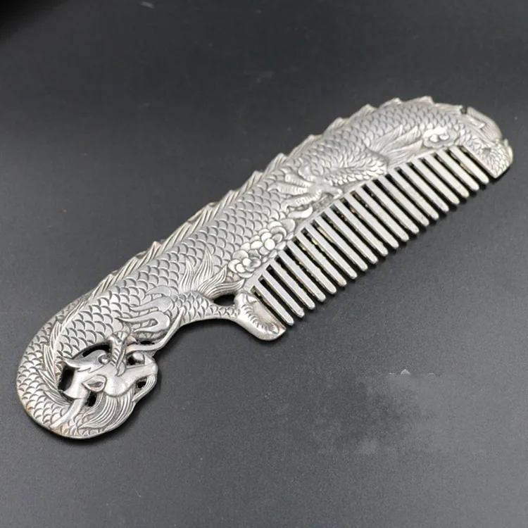 

LAOJUNLU Imitation Antique Copper Comb Xianglong Dressing Supplies Phoenix Comb DragonShaped Feng Shui Bronzes Movie Props