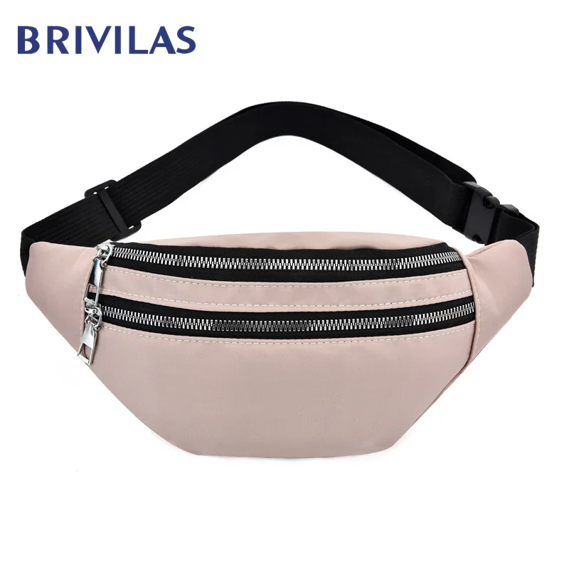 Розовая забавная сумка Brivilas женская модная спортивная поясная для бега