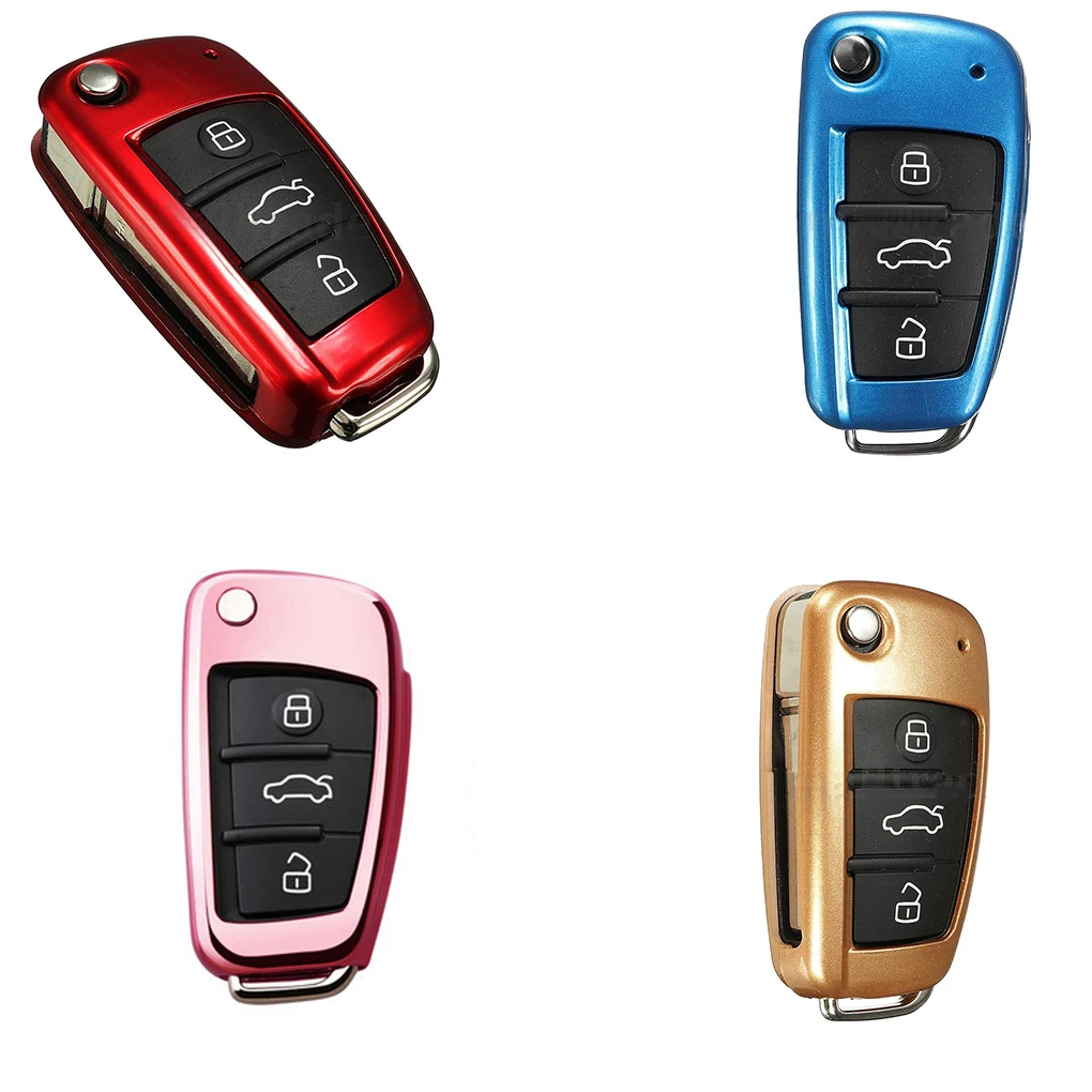 

Чехол для автомобильного ключа с дистанционным управлением, чехол из мягкого ТПУ с резиновым покрытием, защитный чехол для автомобильного ...