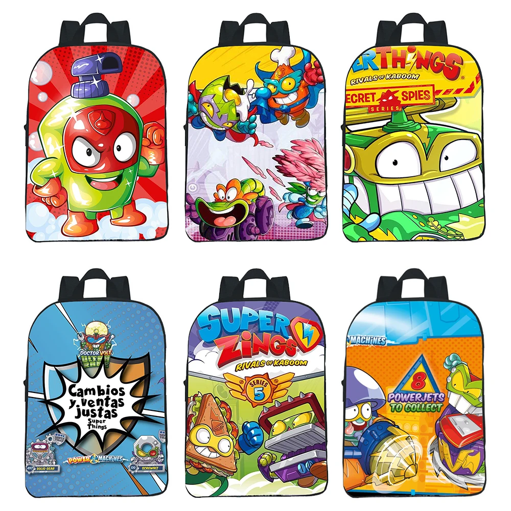

New Superzings Series 7 Kindergarten Backpack Kids Super Things School Bags Childs Rucksack Toddler Boys Cartoon Bookbag Gift