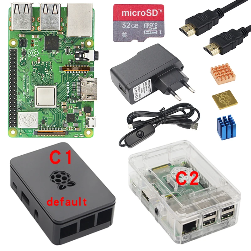 Оригинальный UK Raspberry Pi 3 Model B Plus с четырехъядерным процессором 1 4 ГГц WiFi и Bluetooth +