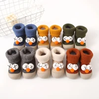 kids socks shoes winter warm knit baby boy girl toddler floor socks cute cartoon non slip soft soles thick infant outdoor shoes