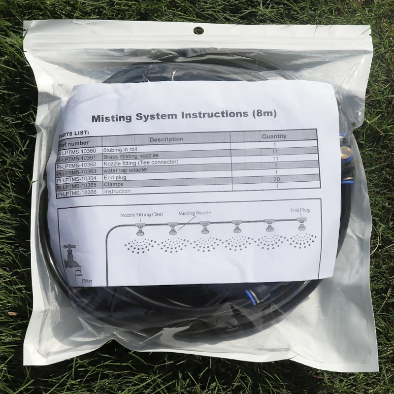 

E455 8M Water Spray Kit Water Fog Garden Nebulizer Outdoor Misting System water mist for Greenhouse Garden Patio Waterring