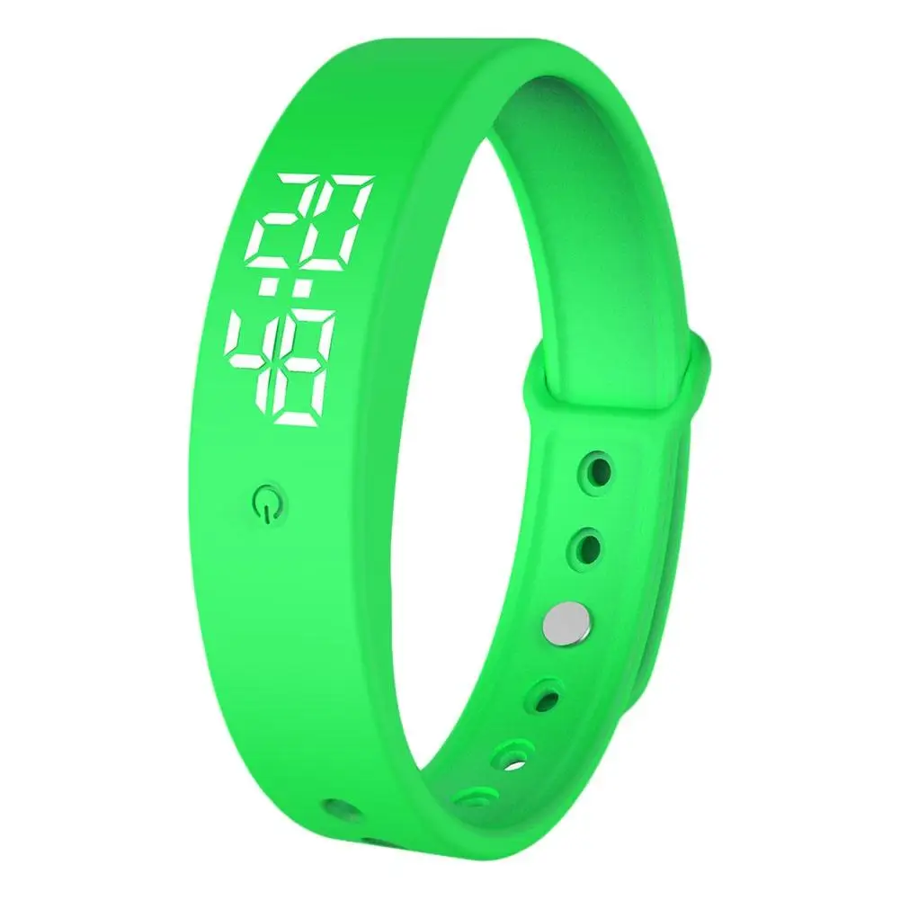 V9 Body Temperature Monitor Thermometer Vibration Alarm Wristband Smart Bracelet Bond Touch парные | Wristbands