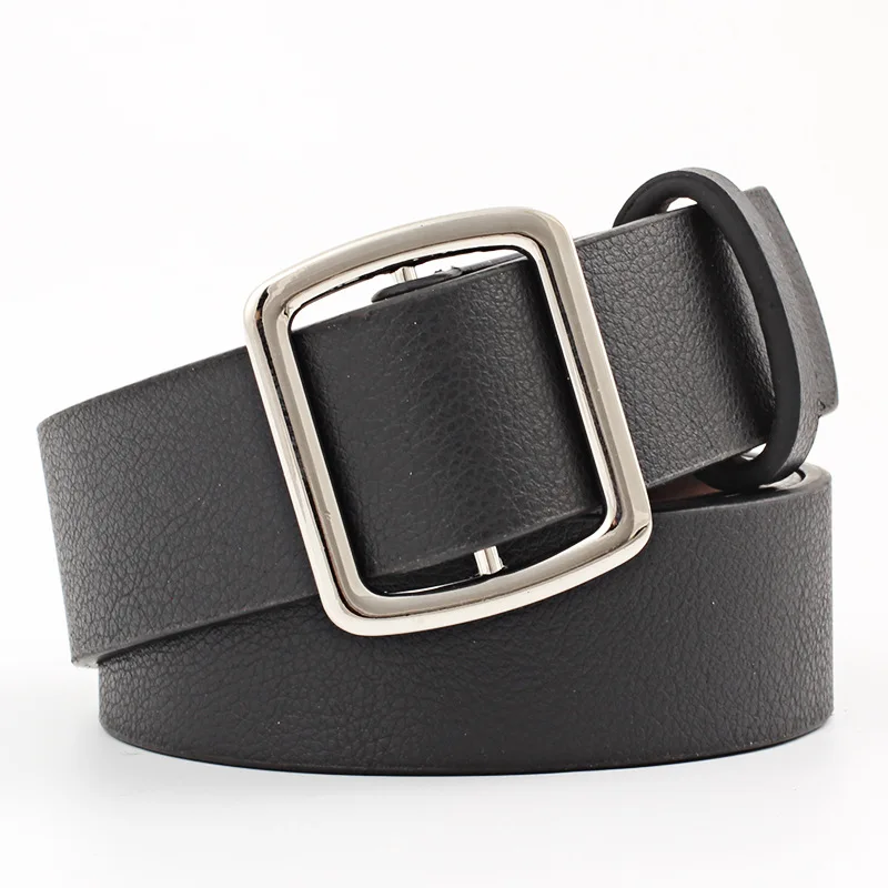 

2020 New Design Wide belt female jeans belts decorate waistband fashion wiout pin buckle width belt party belt black