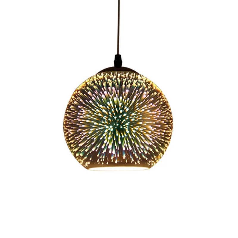 

3D Colorful Glass Ball pendant light Nordic Creative Restaurant Cafe Bar Clothing Store Retro Decorative Lamps Hanging lamp