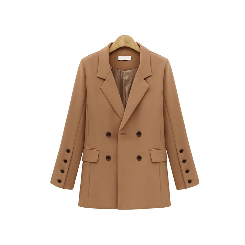 Женский деловой блейзер с длинным рукавом длинное черное пальто коллажем в