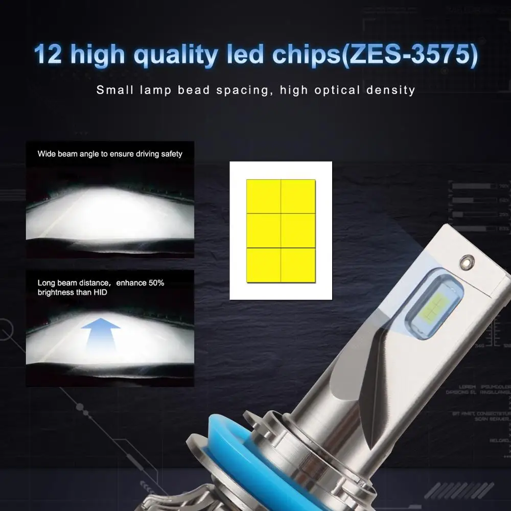 EagleVision H11 светодиодсветодиодный Canbus H8 H9 лампы для льда 6000 люмен автомобильные 24 в