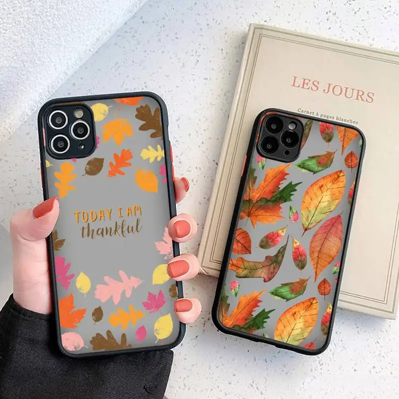 

Pumpkin happy fall lovely Phone Case matte transparent For iphone 7 8 11 12 plus mini x xs xr pro max cover