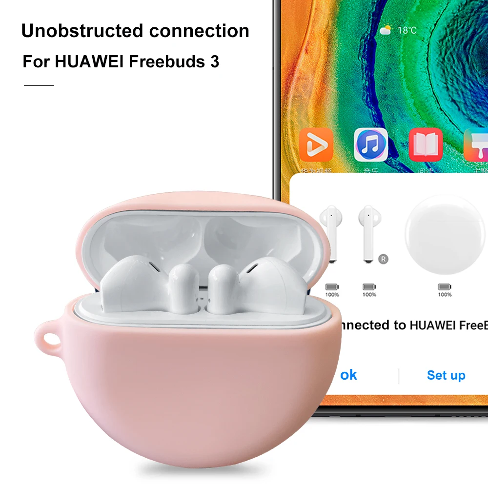 

Liquid Silicone Case For Huawei Freebuds 3 Headset Case Wireless Bluetooth Earphone Protective Cover For Freebuds 3 Accessories