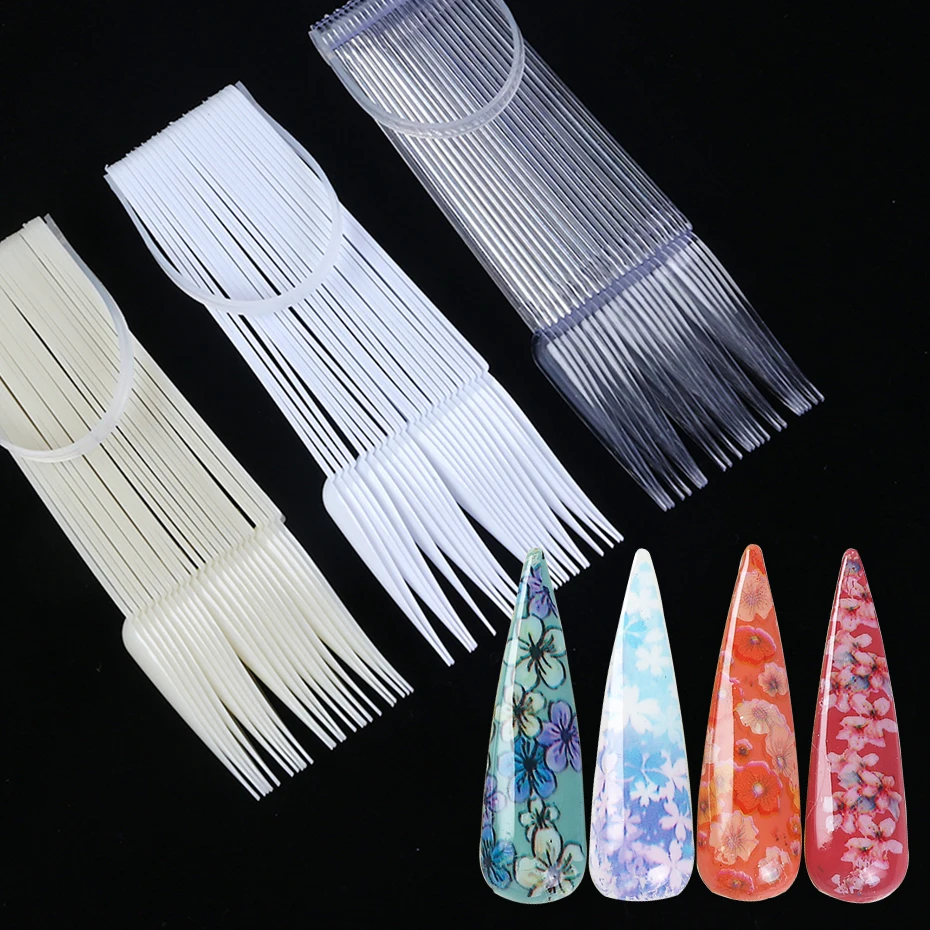 24 шт. Типсы для практики демонстрации искусственных ногтей полный Чехол