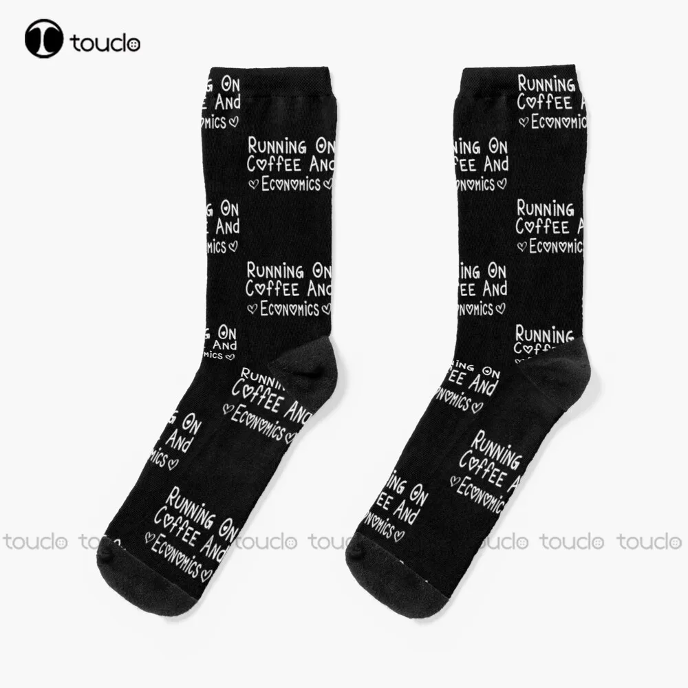 

Running On Coffee And Economics Socks Halloween Socks Unisex Adult Teen Youth Socks Personalized Custom 360° Digital Print