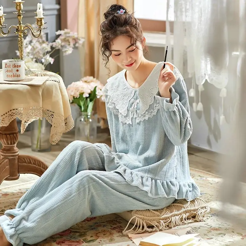 2019 Элегантные Синие ночные женские костюмы принцессы Винтажный кружевной