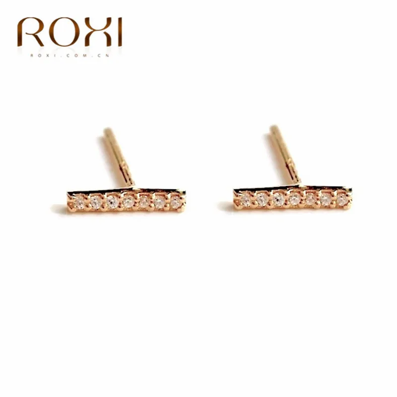 Женские серьги-гвоздики из серебра 925 пробы с фианитом | Украшения и аксессуары