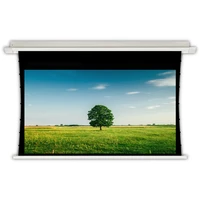 woven acoustically transparent bright white electric motorized in ceiling projection screen msf8k