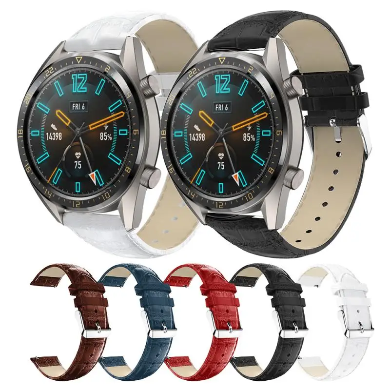 Ремешок из кожи крокодила для Huawei Watch GT/GT2 кожаный браслет наручных часов 22